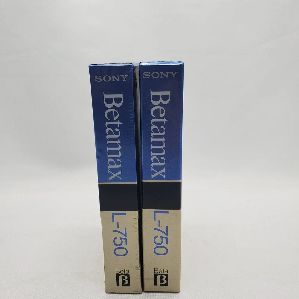 Set of 2‎ New Sealed Sony L-750 Betamax Beta Blank Tapes